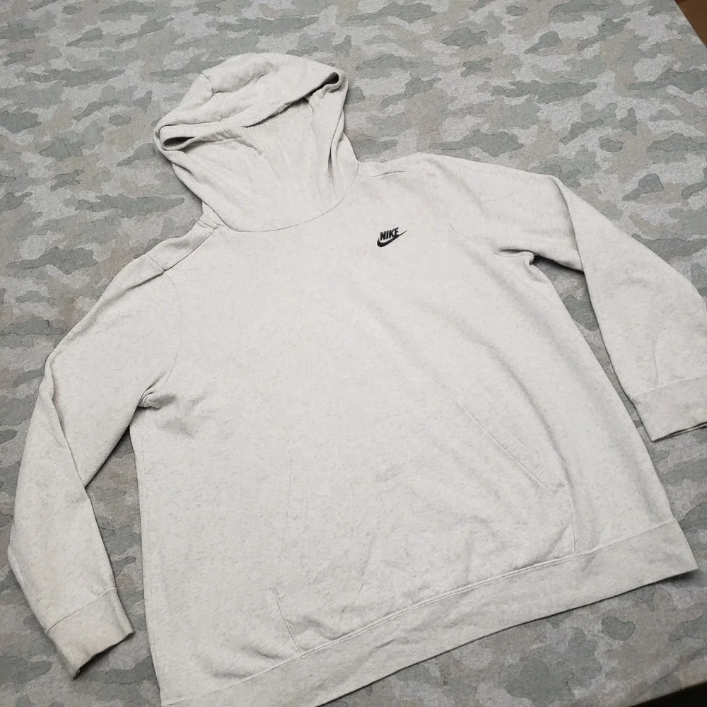 Nike Sweatshirt Womens 1X Gray Pullover Hooded Pockets Long‎